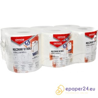 Ręczniki w rolce Office Products 120m 2w celuloza białe (6)