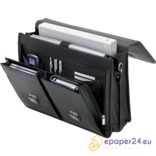 Teczka Alassio Veneto skórzana czarna