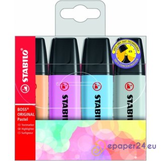 Zakreślacze Stabilo Boss Original Pastel 4 kolory