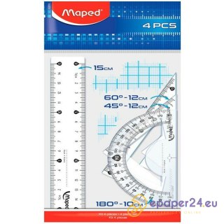 Zestaw Maped Start: linijka 15cm 2 ekierki kątomierz