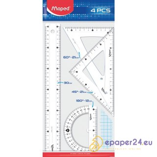 Zestaw Maped Start: linijka 30cm 2 ekierki kątomierz