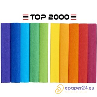 Bibuła marszczona Top 2000 Creatino 25x200cm mix tęczowy (10)