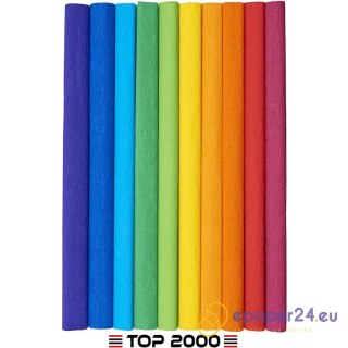 Bibuła marszczona Top 2000 Creatino 50x200cm mix tęczowy (10)