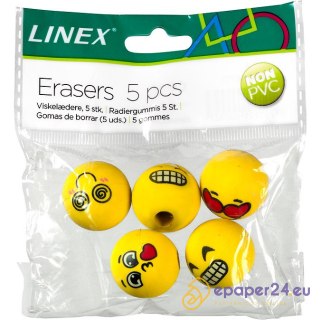 Gumki na ołówek Linex Emoji (5)