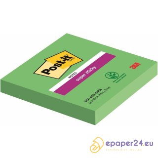 Karteczki Post-it Super Sticky 76x76mm (654-6SS-GRN) zielone (90)