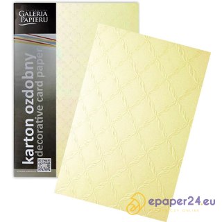Karton ozdobny Galeria Papieru A4/220g Chic kremowy (20)