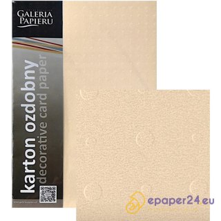 Karton ozdobny Galeria Papieru A4/230g Dots biały (20)