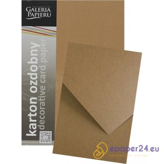 Karton ozdobny Galeria Papieru A4/270g Kraft ciemnobrązowy (20)