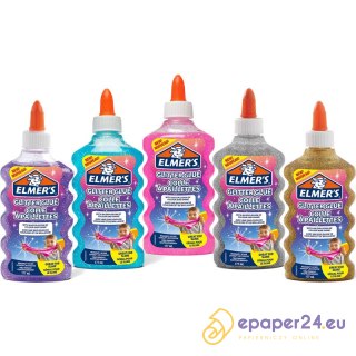 Klej w płynie Elmer's 177ml z brokatem fioletowy