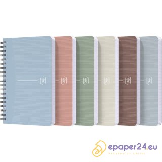 Kołozeszyt Oxford My Rec'Up 9x14cm/90k kratka mix kolorów