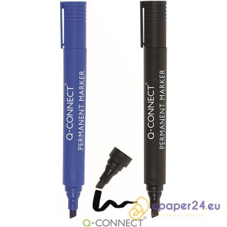 Marker permanentny Q-Connect 3-5mm ścięty niebieski