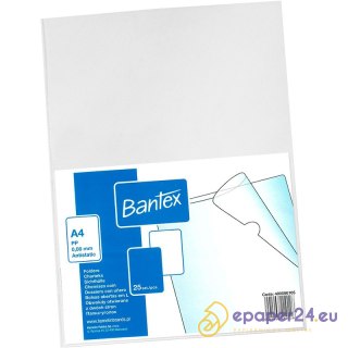 Obwoluty Bantex A4/80µm krystaliczne (25)