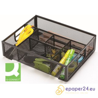 Organizer na biurko Q-Connect metalowy czarny