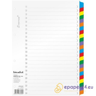 Przekładki kartonowe Biurfol A4 24 karty