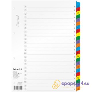 Przekładki kartonowe Biurfol A4 A-Z alfabetyczne