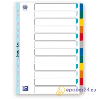 Przekładki mylar Oxford A4 12 kart