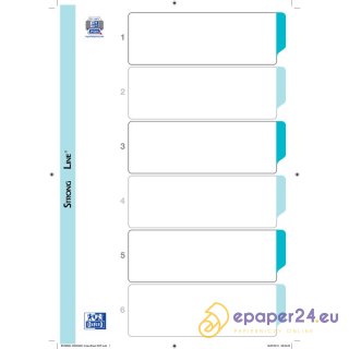 Przekładki mylar Oxford A4+ 6 kart