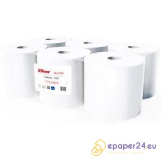 Ręcznik w rolce Cliver 130m 1w makulatura białe (6)