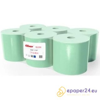 Ręcznik w rolce Cliver 130m 1w makulatura zielone (6)