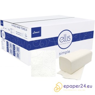 Ręczniki składane Ellis Simple V-Fold 2w celuloza białe (20x150)