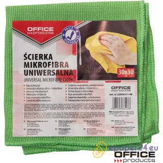 Ścierka z mikrofibry Office Products 30x30cm mix kolorów