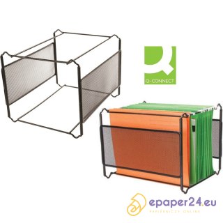 Stojak na teczki zawieszane Q-Connect metalowy czarny