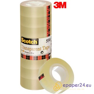 Taśma biurowa Scotch 550 19mm/33m transparentna (8)