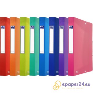 Teczka PP z gumką Oxford A4+/40mm mix kolorów