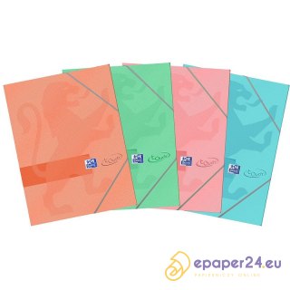 Teczka kartonowa z gumką Oxford Touch Pastel A4 mix kolorów