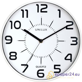 Zegar Unilux Pop 28.5cm biały