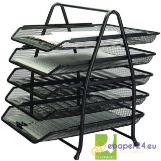 Zestaw 5 półek na dokumenty Q-Connect metalowy czarny