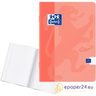 Zeszyt Oxford Touch Pastel A4/60k kratka koralowy