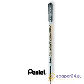 Długopis do tkanin Pentel Gel Roller for Fabric czarny