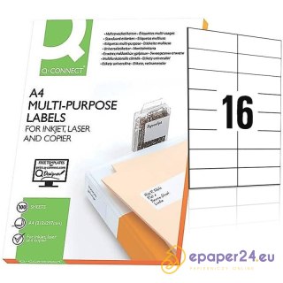 Etykiety Q-Connect A4 105x37mm białe (100)