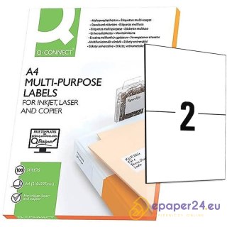 Etykiety Q-Connect A4 210x148.5mm białe (100)
