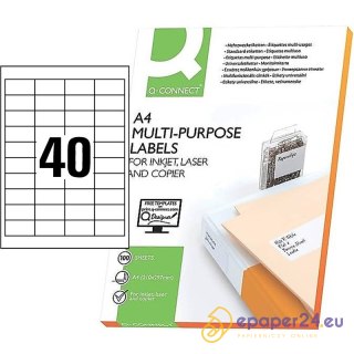 Etykiety Q-Connect A4 48.5x25.4mm białe (100)