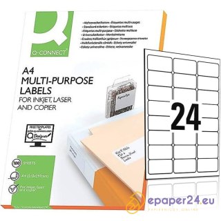 Etykiety Q-Connect A4 66x33.9mm białe (100)