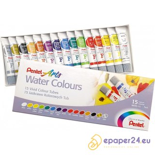 Farby akwarelowe Pentel Arts 15 kolorów