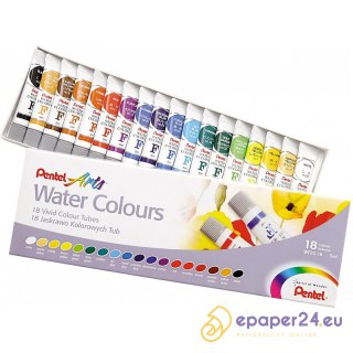 Farby akwarelowe Pentel Arts 18 kolorów