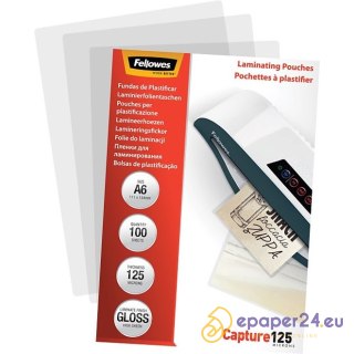 FOLIA LAMINACYJNA FELLOWES A6/125µM BŁYSZCZACA (100)