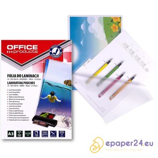 Folia laminacyjna Office Products A3 2x125µm błyszcząca (100)