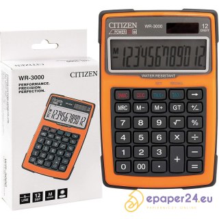 Kalkulator Citizen WR-3000 pomarańczowy