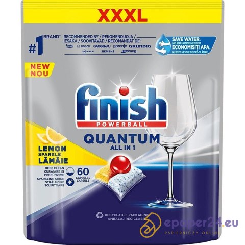 Kapsułki do zmywarki Finish Quantum All-in-1 Lemon (60) Kapsułki do zmywarki Finish Quantum All-in-1 Lemon (60)