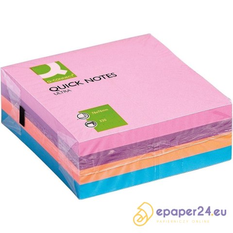 Karteczki Q-Connet 76x76mm pastel 4 kolory (4x80) Karteczki Q-Connet 76x76mm pastel 4 kolory (4x80)