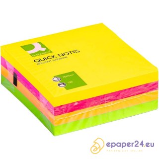 Karteczki Q-Connet Brilliant 76x76mm neon 4 kolory (4x80)