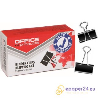 Klipy do dokumentów Office Products 25mm czarne (12)