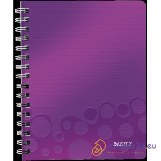 Kołonotatnik Leitz Wow A5/80k kratka fioletowy