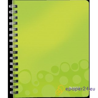 Kołonotatnik Leitz Wow A5/80k kratka zielony