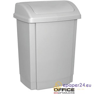 Kosz na śmieci Office Products 25L z pokrywą szary