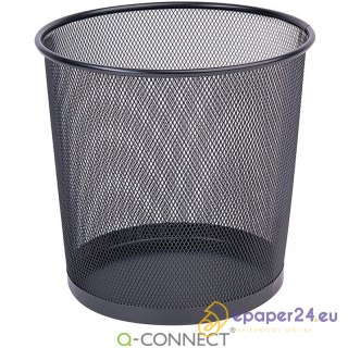 Kosz na śmieci Q-Connect 12L metalowy czarny